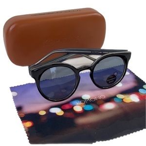 Komono Lulu Black Jade New Sunglasses round cat eye